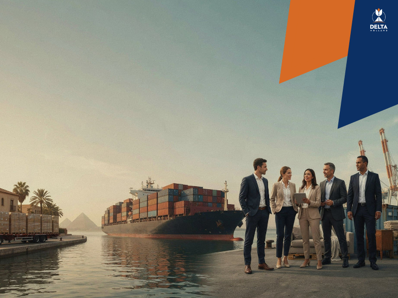 Route productie EG import distributie NL delta holland